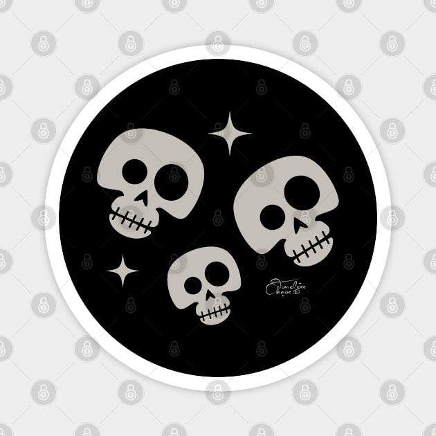 Skulls Magnet by Timeless Chaos